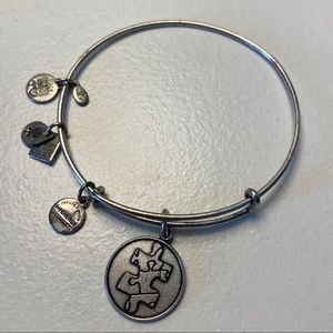 Alex and Ani A Piece of the Puzzle Silver Bangle